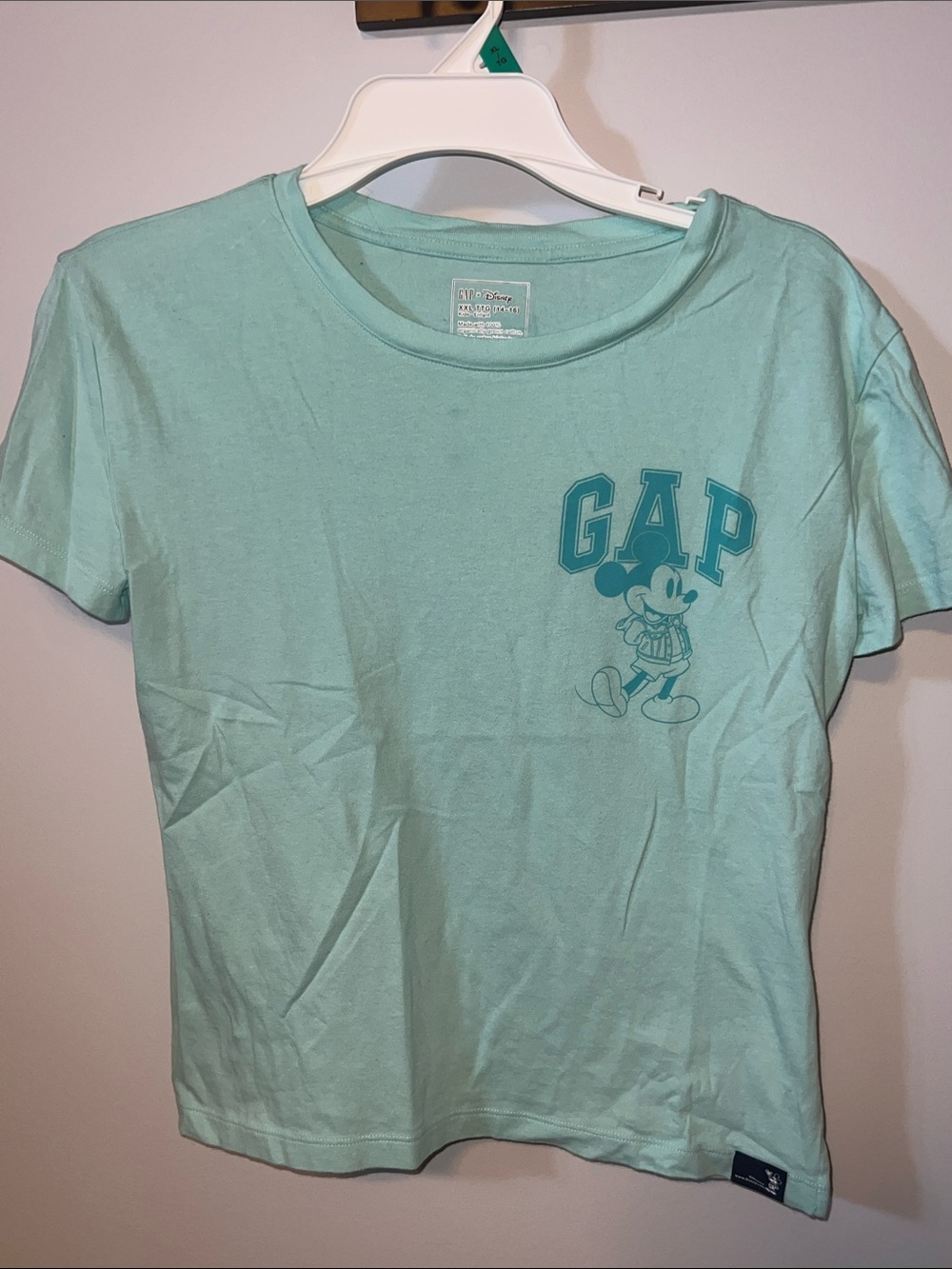 GAP x Disney Light Mint Green Mickey Mouse Graphic Tee